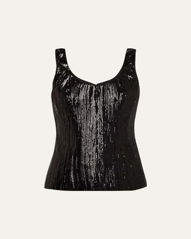 Metallic Plisse Sleeveless Corset Top